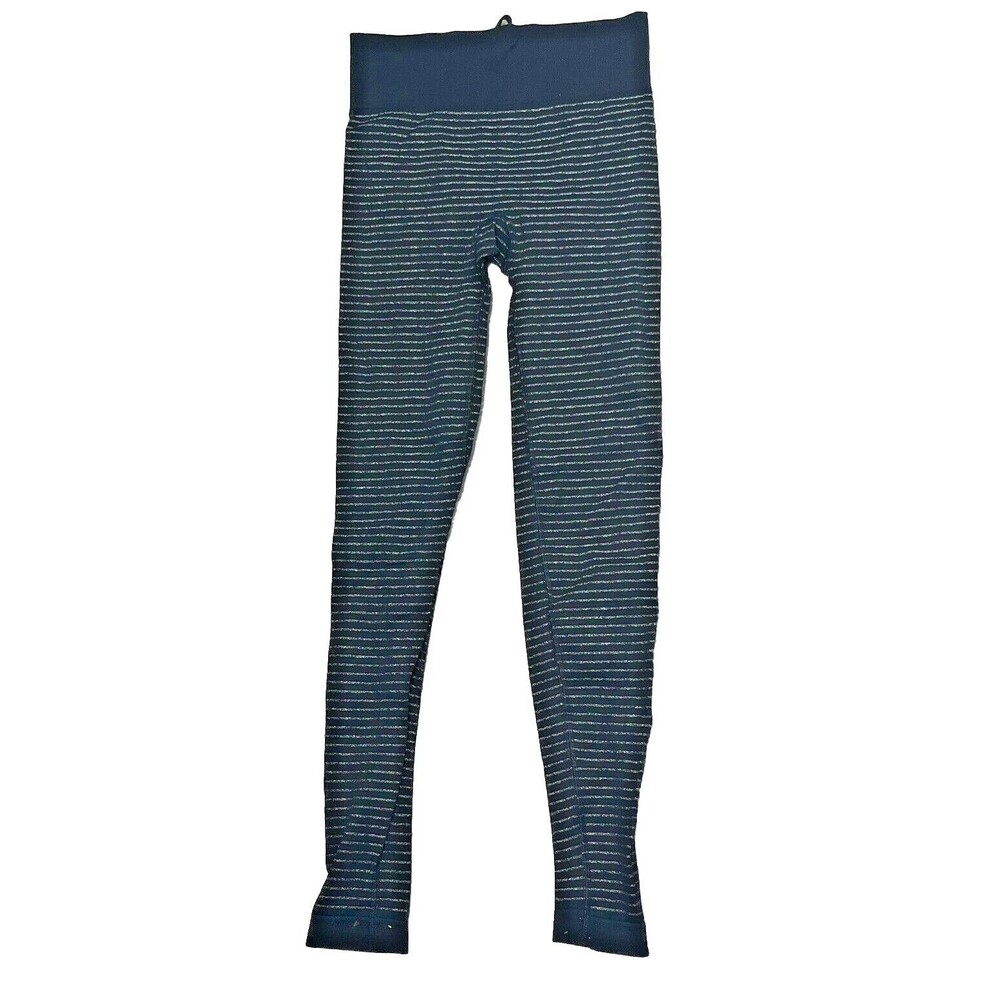 Athleta Shimmer Stripe Tight Black Metallic Sparkle Moto Leggings XS Yoga Studio